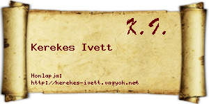 Kerekes Ivett névjegykártya